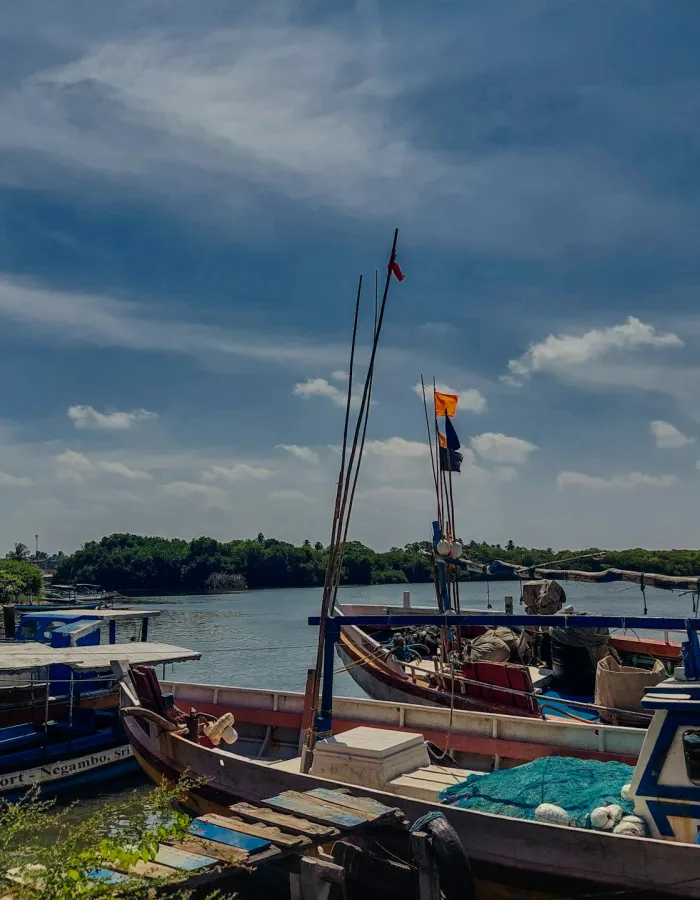 Negombo Beach and lagoon coastline