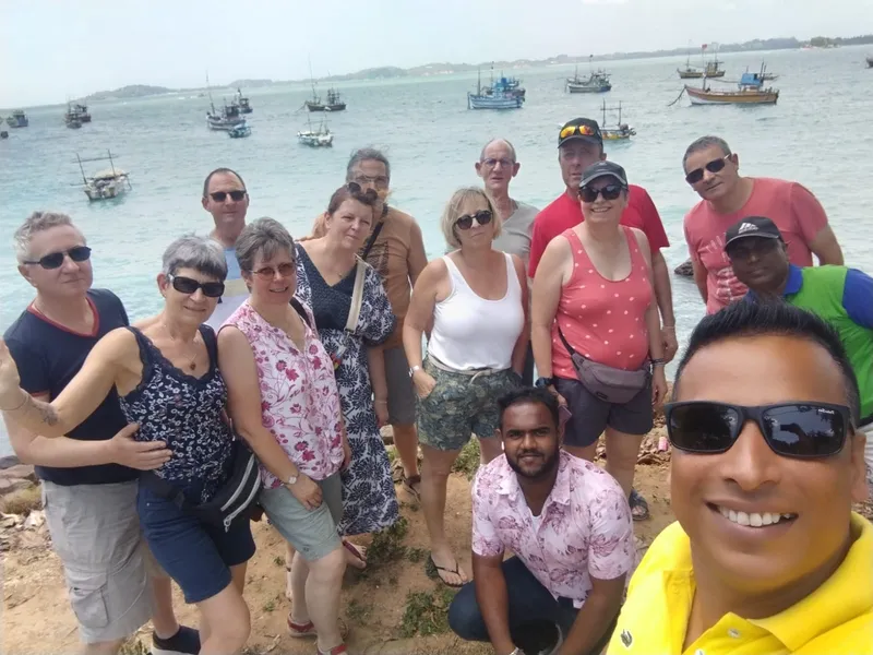 Tourists enjoying scenic sights in Sri Lanka with Unique Voyage