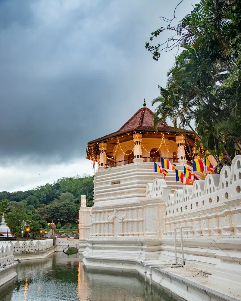 Temple overlooking the hills of Kandy